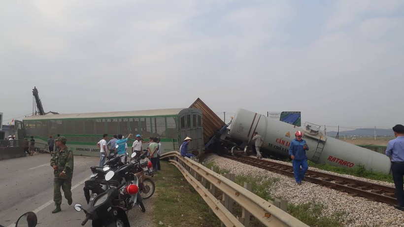 Tai nạn đường sắt diễn ra tại địa phận xã Diễn Trường, Diễn Châu, Nghệ An.