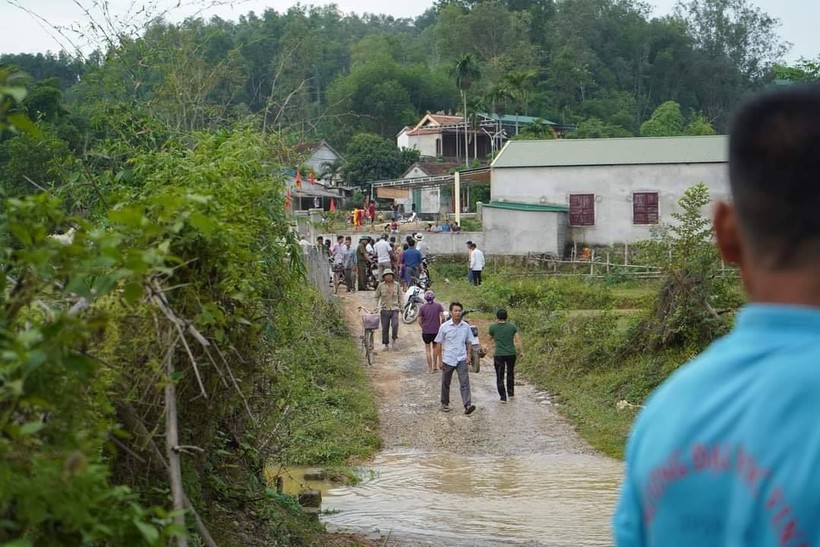 Khu vực xảy ra vụ đuối nước thương tâm khiến 3 học sinh xã Vĩnh Sơn (huyện Anh Sơn, Nghệ An) tử vong. Ảnh: T.Trung.