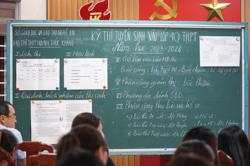 Thí sinh Nghệ An làm thủ tục dự thi tuyển sinh vào lớp 10 THPT ảnh 6