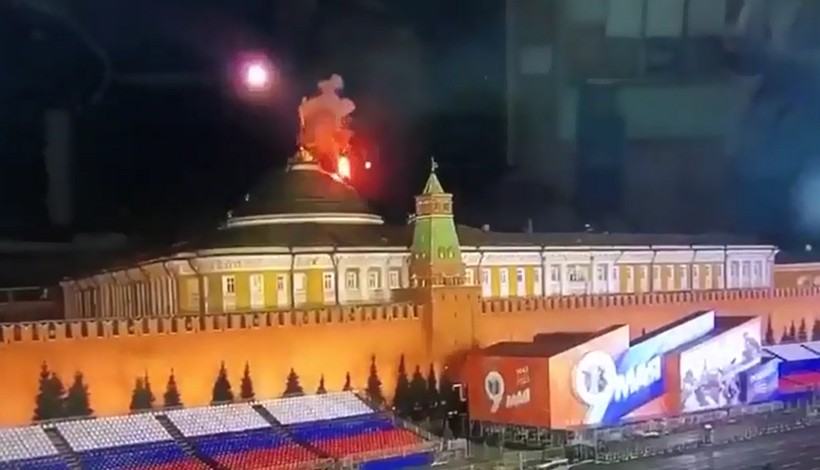 UAV phát nổ bên trên Điện Kremlin.
