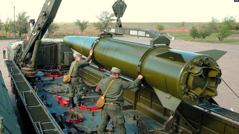 Hệ thống tên lửa chiến thuật Iskander-M của Nga.
