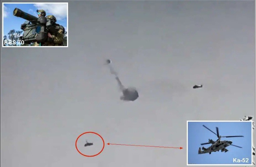 Hình ảnh được cho là RBS 70 bắn rơi Ka-52.