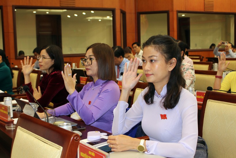 Các đại biểu dự kỳ họp chuyên đề HĐND TPHCM ngày 19/9. (Ảnh: Thành Nhân)