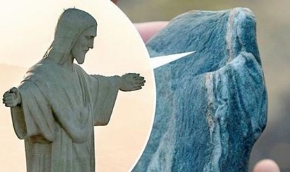 Hòn đá được cho là rất giống bức tượng Chúa Cứu Thế nổi tiếng ở Rio de Jan