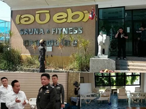 Cảnh sát đột nhập “Ebi Sauna & Fitness” sáng 13-1