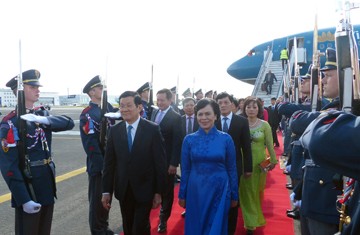 Chủ tịch nước Trương Tấn Sang đến Thủ đô Prague (CH Séc)