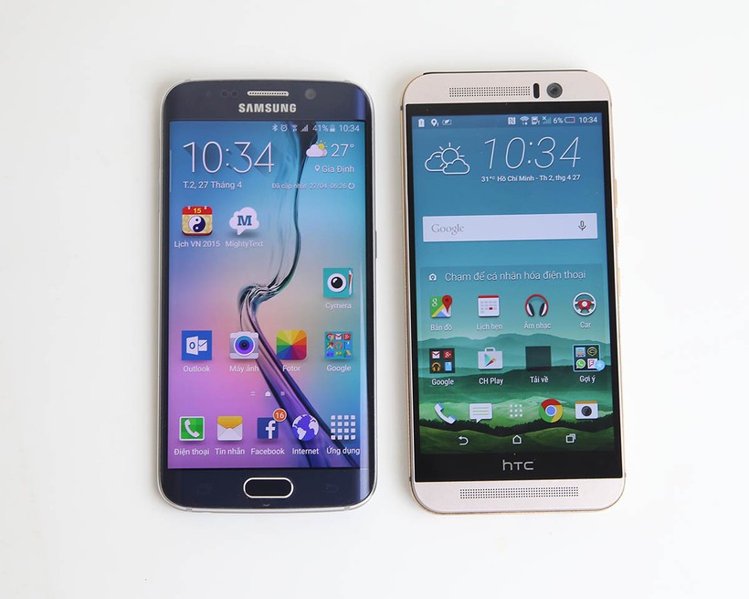 So sánh Galaxy S6 edge và HTC One M9