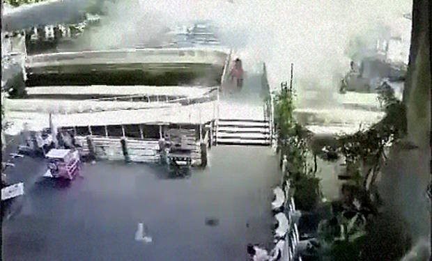 Hiện trường vụ nổ thứ 2 tại Bangkok. Ảnh: Bangkok Post.