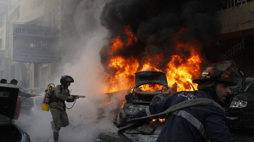Hiện trường một vụ đánh bom ở Beirut, Lebanon hồi tháng 1/2014. Ảnh: AFP