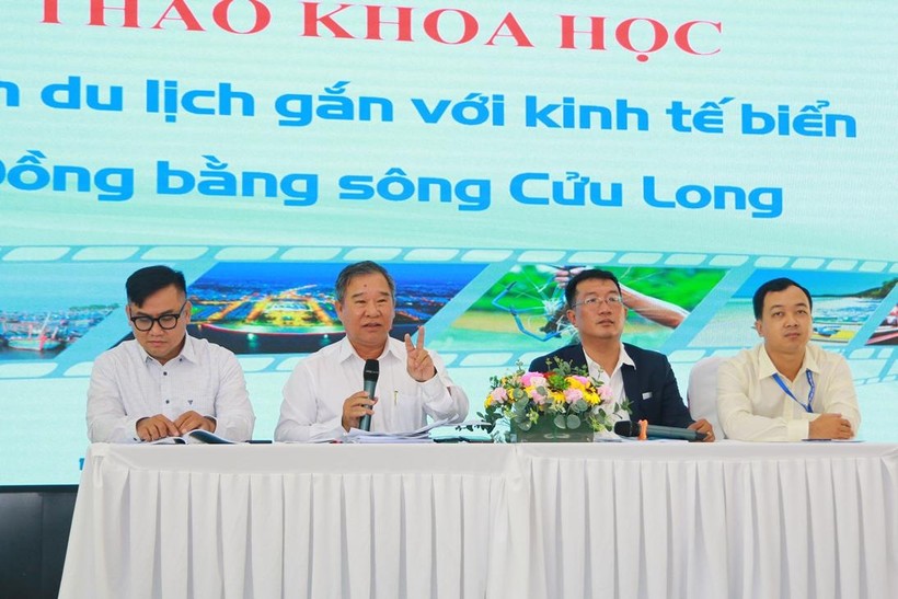 Quang cảnh Hội thảo Phát triển du lịch gắn với kinh tế biển vùng Đồng bằng sông Cửu Long.