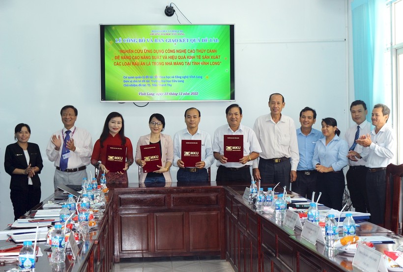 Trường ĐH Cửu Long chuyển giao kết quả nghiên cứu khoa học cấp tỉnh
