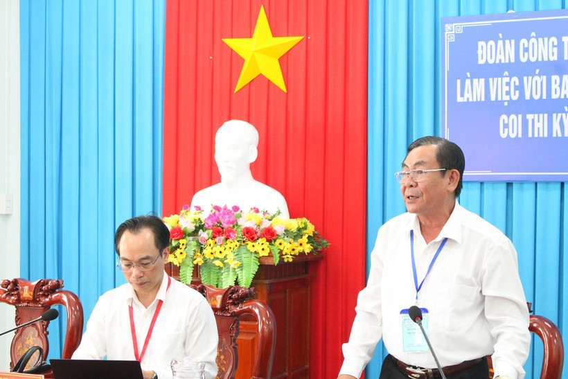 Thứ trưởng Hoàng Minh Sơn kiểm tra thi tại tỉnh Trà Vinh ảnh 6