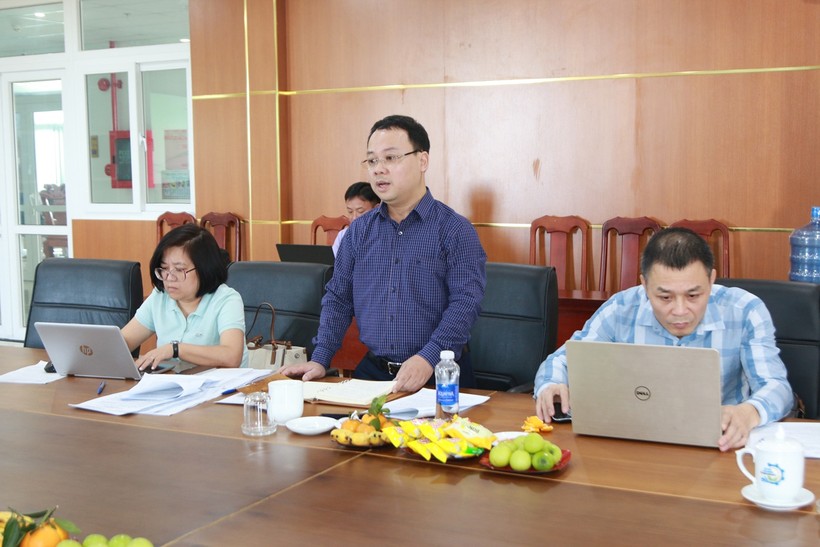 Ông Nguyễn Thế Cường - Trưởng Phòng Nghiệp vụ 3 Thanh tra Bộ GD&ĐT phát biểu tại buổi làm việc.