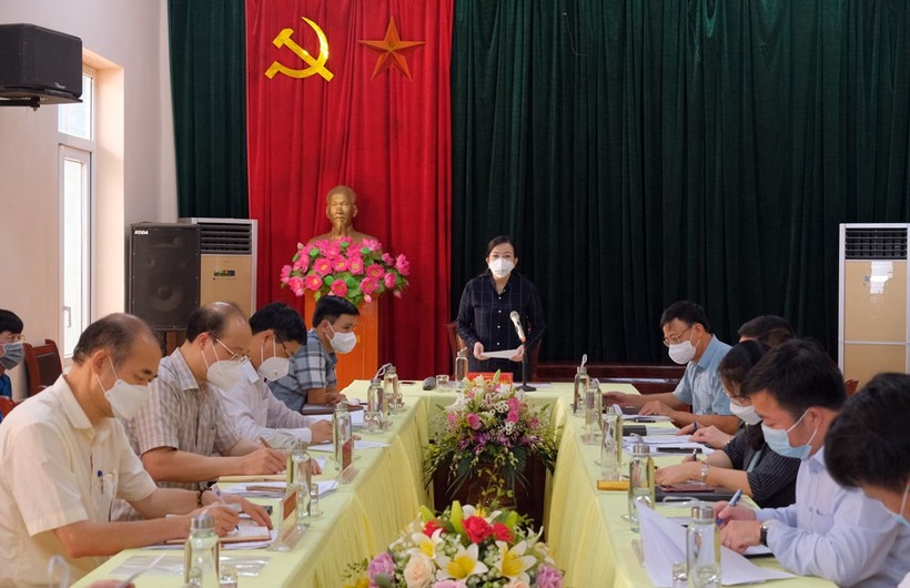 Bà Nguyễn Thanh Hải, Bí thư Tỉnh ủy Thái Nguyên làm việc với Ban Quản lý các Khu công nghiệp (KCN) tỉnh.