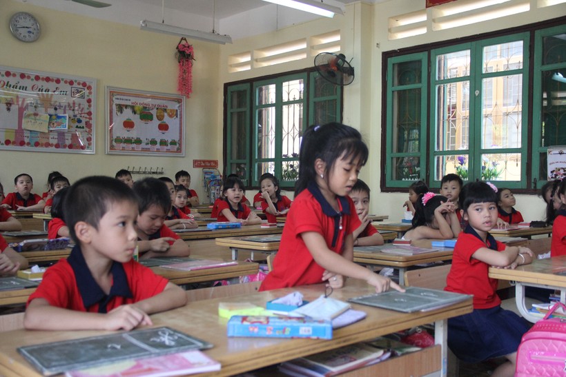 Một lớp học của Trường Tiểu học Lê Ngọc Hân (TP Lào Cai). Ảnh: TG