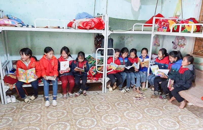 Nhà ở bán trú của học sinh Trường Tiểu học Đọc Mạy, huyện Kỳ Sơn, Nghệ An. Ảnh: NTCC