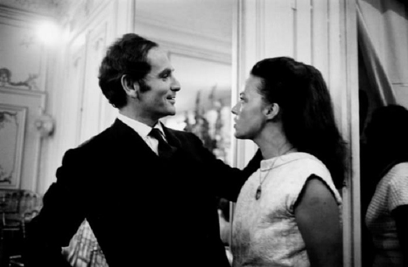 Pierre Cardin và Jeanne Moreau.