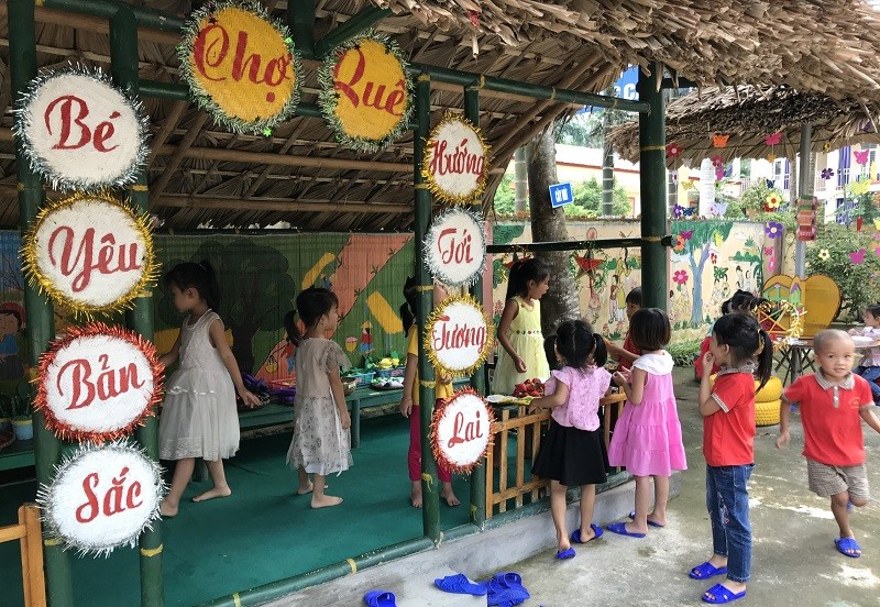 Phiên chợ quê của trẻ vùng cao, Trường MN Hồng Ca, huyện Trấn Yên, tỉnh Yên Bái.