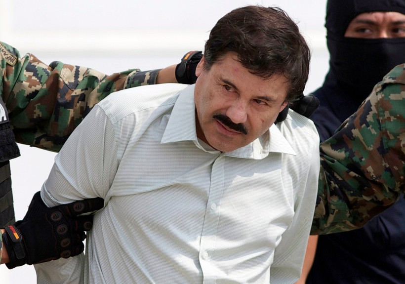 Trùm ma tuý Joaquan “El Chapo” Guzman trong một lần bị bắt vào năm 2014.