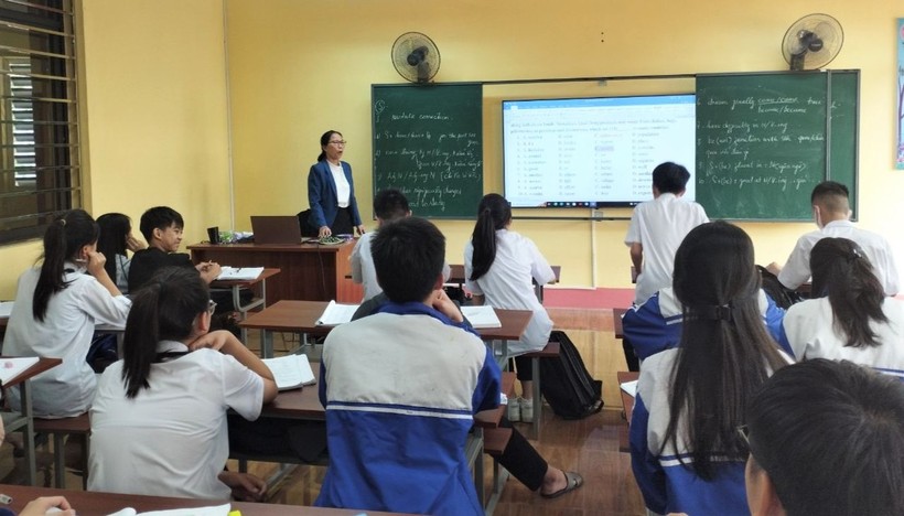 Tiết học Tiếng Anh của lớp 9D Trường THCS Ngô Văn Sở.