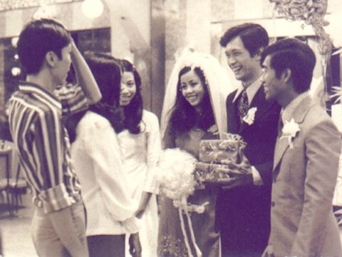 Nguyễn Chánh Tín - Bích Trâm trong ngày cưới vào cuối năm 1973 