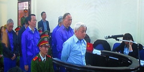 Nguyễn Đức Kiên trong phiên tòa phúc thẩm.
