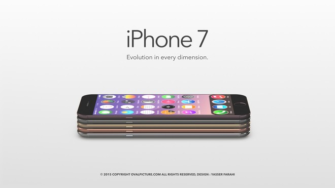 Ý tưởng iPhone 7 siêu mỏng với bộ vỏ nhiều màu