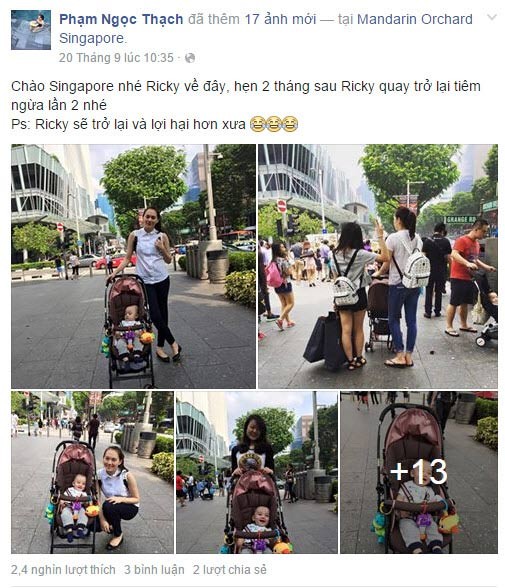 Ngọc Thạch kể chuyện cho con sang Singapore tiêm vắc xin