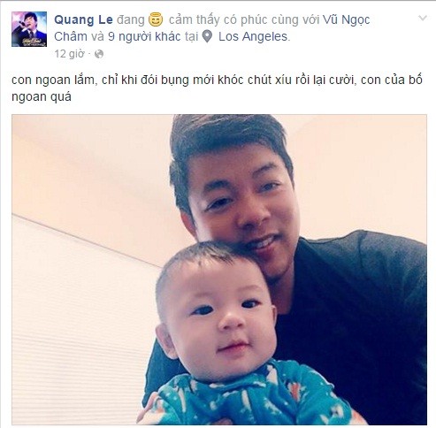 Quang Lê bất ngờ lên chức bố, công bố ảnh của con trai