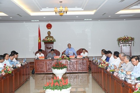 Phó Thủ tướng Nguyễn Xuân Phúc làm việc với lãnh đạo 5 tỉnh Tây Nguyên. Ảnh: VGP