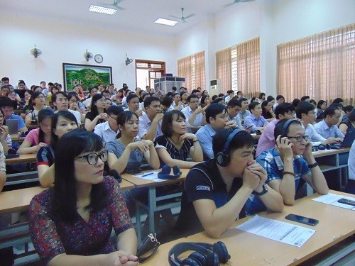 Các cán bộ, giảng viên ĐH Thái Nguyên dự tập huấn về đảm bảo chất lượng trường ĐH