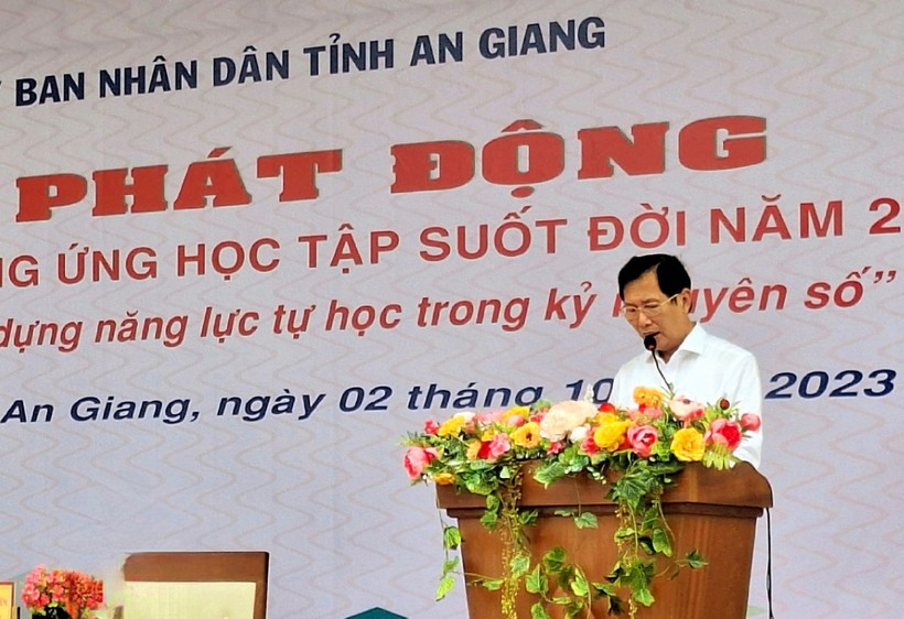 Ông Lê Văn Phước - Phó Chủ tịch UBND tỉnh An Giang phát biểu tại Lễ phát động. ảnh 1