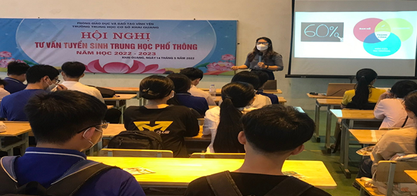 Một hội nghị tư vấn tuyển sinh được tổ chức tại Trường THCS Khai Quang.