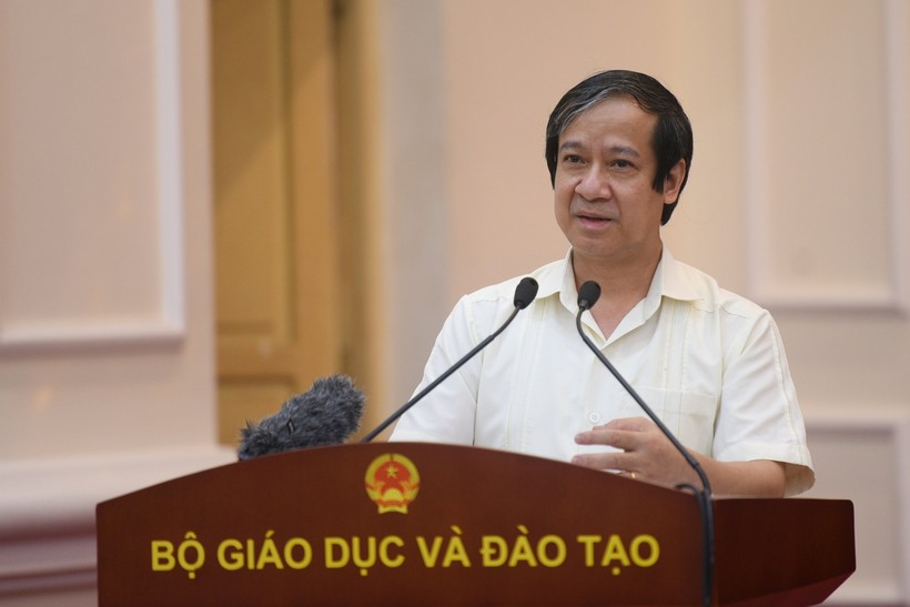 Bộ trưởng Bộ GD&ĐT Nguyễn Kim Sơn phát biểu tại hội nghị tổng kết Đề án “Xây dựng xã hội học tập giai đoạn 2012-2020”.