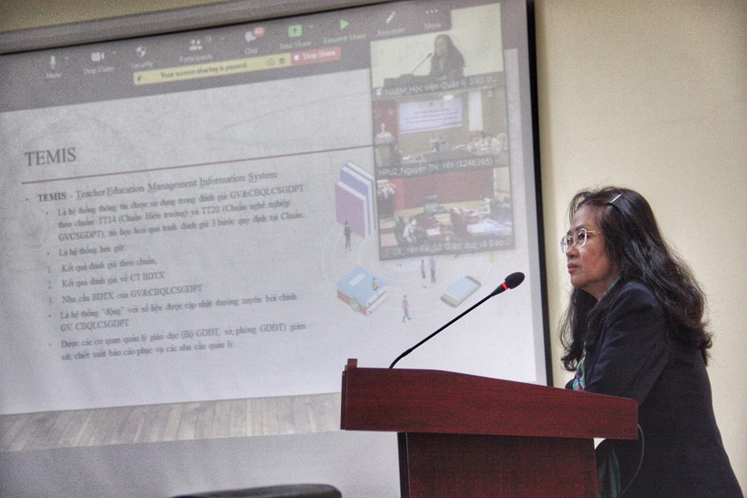 TS.Lê Thị Kim Anh, chuyên gia tư vấn của Ban Quản lý Chương trình ETEP phát biểu tại hội thảo.