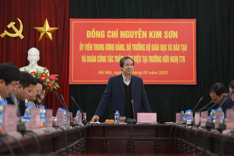 Bộ trưởng Nguyễn Kim Sơn thăm, làm việc với Trường Hữu nghị T78 và T80  ảnh 7