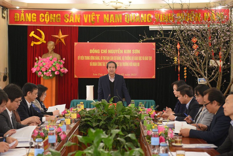 Bộ trưởng Nguyễn Kim Sơn thăm, làm việc với Trường Hữu nghị T78 và T80  ảnh 8