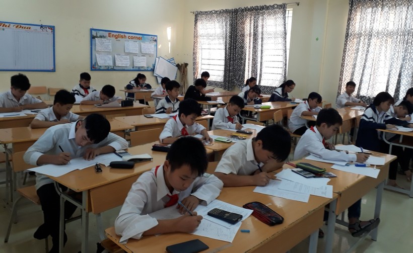 Học sinh Trường THCS Thân Nhân Trung (Việt Yên, Bắc Giang).