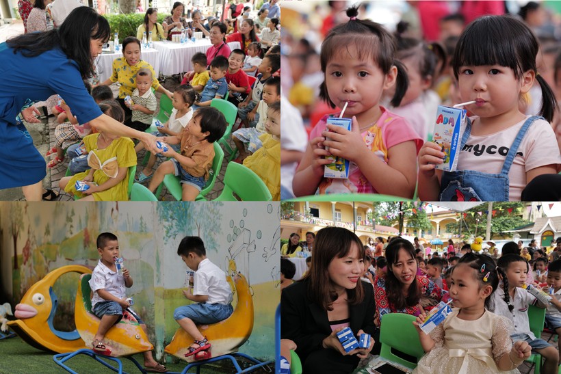 Quỹ Sữa Vươn Cao Việt Nam và Vinamilk trao sữa đến trẻ em nhân dịp năm học mới ảnh 1