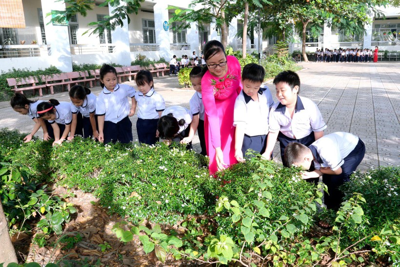Học sinh Trường tiểu học Hà Huy Giáp (TP Biên Hoà, Đồng Nai).