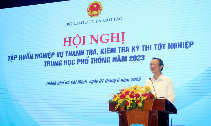 Thứ trưởng Phạm Ngọc Thưởng phát biểu tại đợt tập huấn.