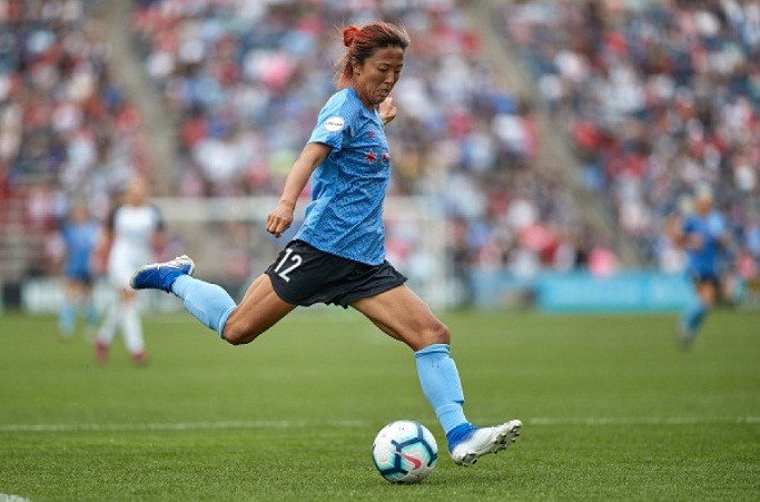 Nữ cầu thủ Nhật Bản Yuki Nagasato.