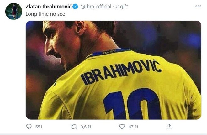 Thông điệp đầy ẩn ý của Zlatan Ibrahimovic.