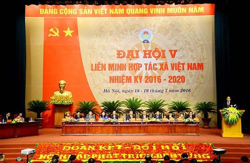 Đại hội đại biểu toàn quốc Liên minh HTX Việt Nam lần thứ V diễn ra vào tháng 7/2016