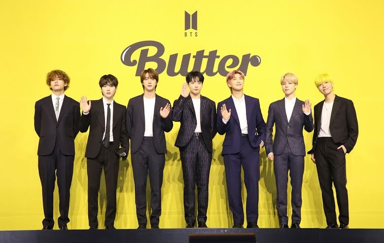 BTS trong lễ họp báo giới thiệu MV "Butter" tổ chức ngày 21/5 tại Hàn Quốc.