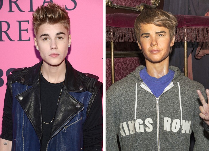 Tượng sáp của Justin Bieber được phủ một màu da nâu nhưng hơi quá... tay. ảnh 4