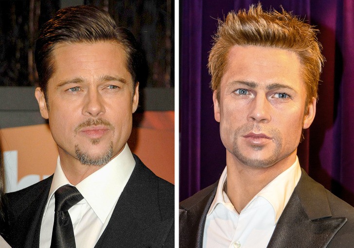 Bức tượng sáp của Brad Pitt có đôi mắt to hơn thực tế. ảnh 7