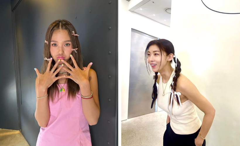 Mimi (OH MY GIRL) và diễn viên Ha Ji Won cũng nhanh chóng update phong cách này. ảnh 11