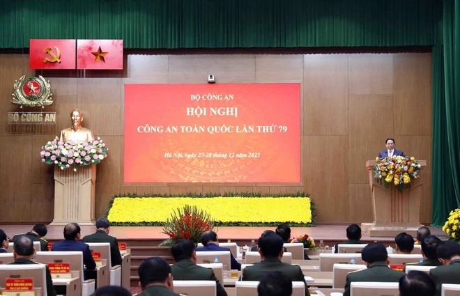Thủ tướng Phạm Minh Chính phát biểu chỉ đạo. (Ảnh: Phạm Kiên/TTXVN)