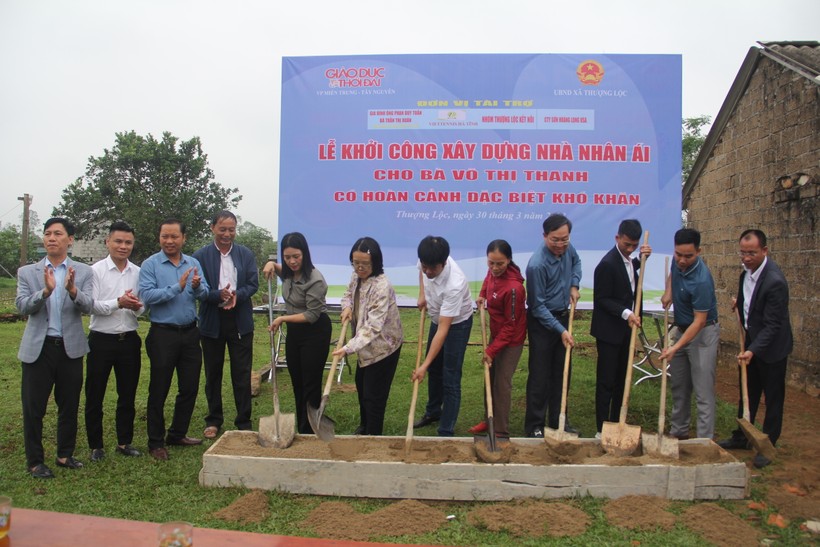 Báo GD&TĐ kết nối khởi công nhà Nhân ái tại huyện Can Lộc